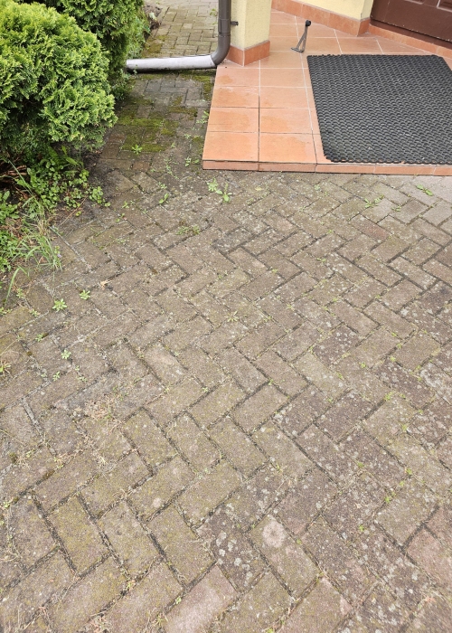 Mycie kostki brukowej Biała Podlaska PRZED Mycie kostki brukowej Biała Podlaska PRZED